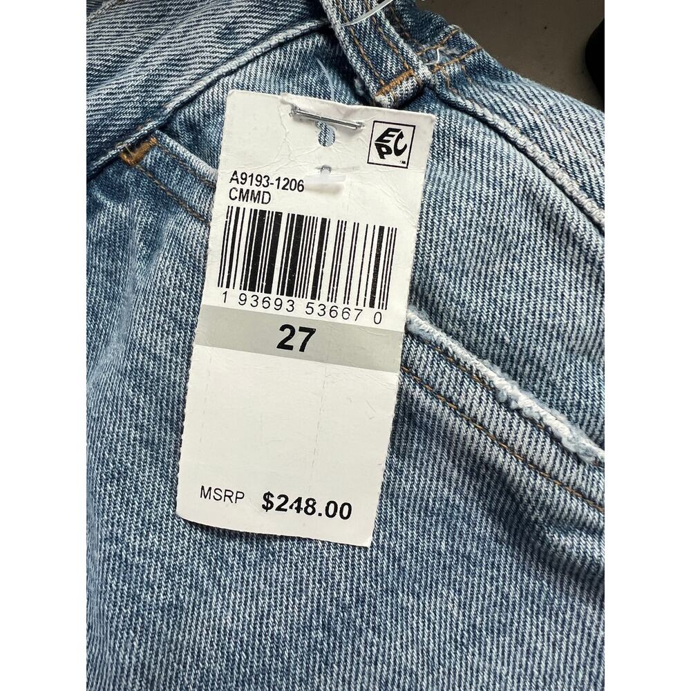 AGOLDE WOMENS 27 COOPER HIGH RISE STRAIGHT TROUSER JEANS COMMAND BLUE NEW - Picture 13 of 14